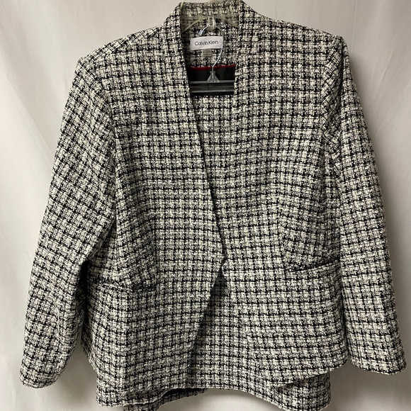 Calvin Klein Tweed Skirt Suit 22W - Picture 1 of 5